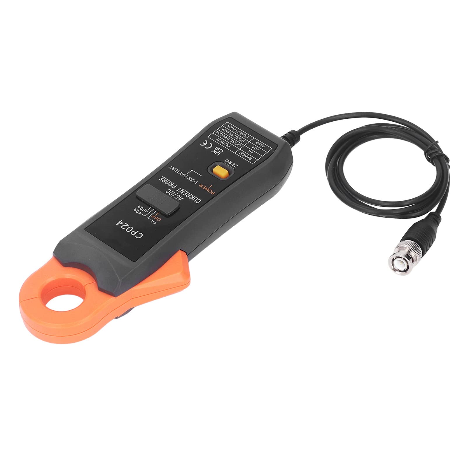 Pinza amperometrica CA CC sonda ad alte prestazioni da 4 a 400 A per oscilloscopio, mascella da 23 mm, facile da usare, materiale ABS