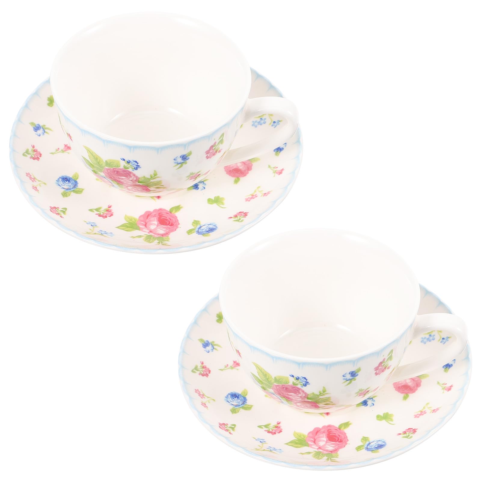 NUOBESTY Set di Tazzine da Caffè in Porcellana Bone China da 150ml Design Retrò e Aspetto Raffinato, Pratiche da Usare per Nuove Inaugurazioni e Celebrazioni