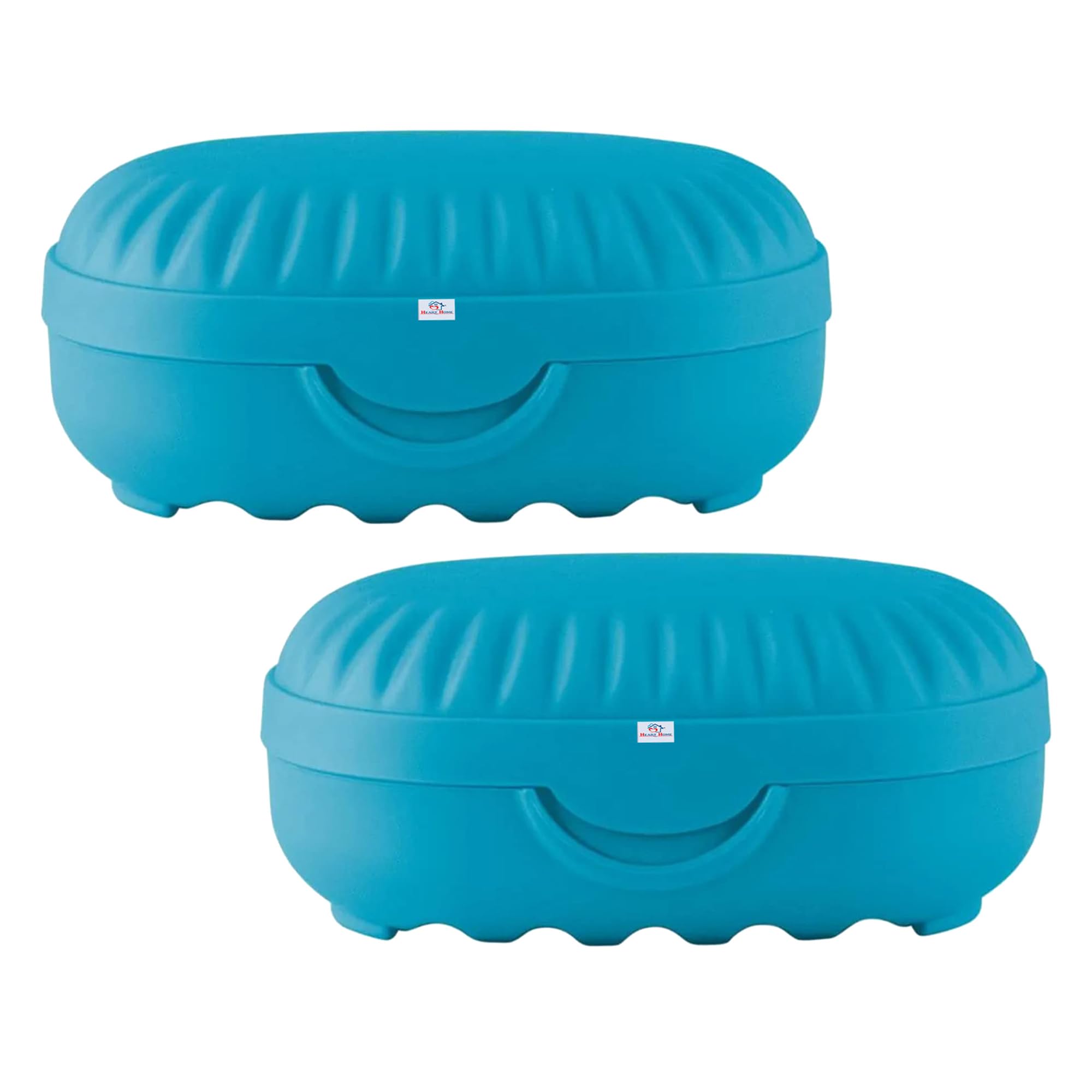 Heart Home Pack of 2 Soap Holder|Portable Plastic Self Draining Soap Stand|Leakproof Soap Box for Bathroom,Outdoor Camping,Traveling (Sky Blue) (B0D182X931) Amazon Price History, Amazon Price Tracker
