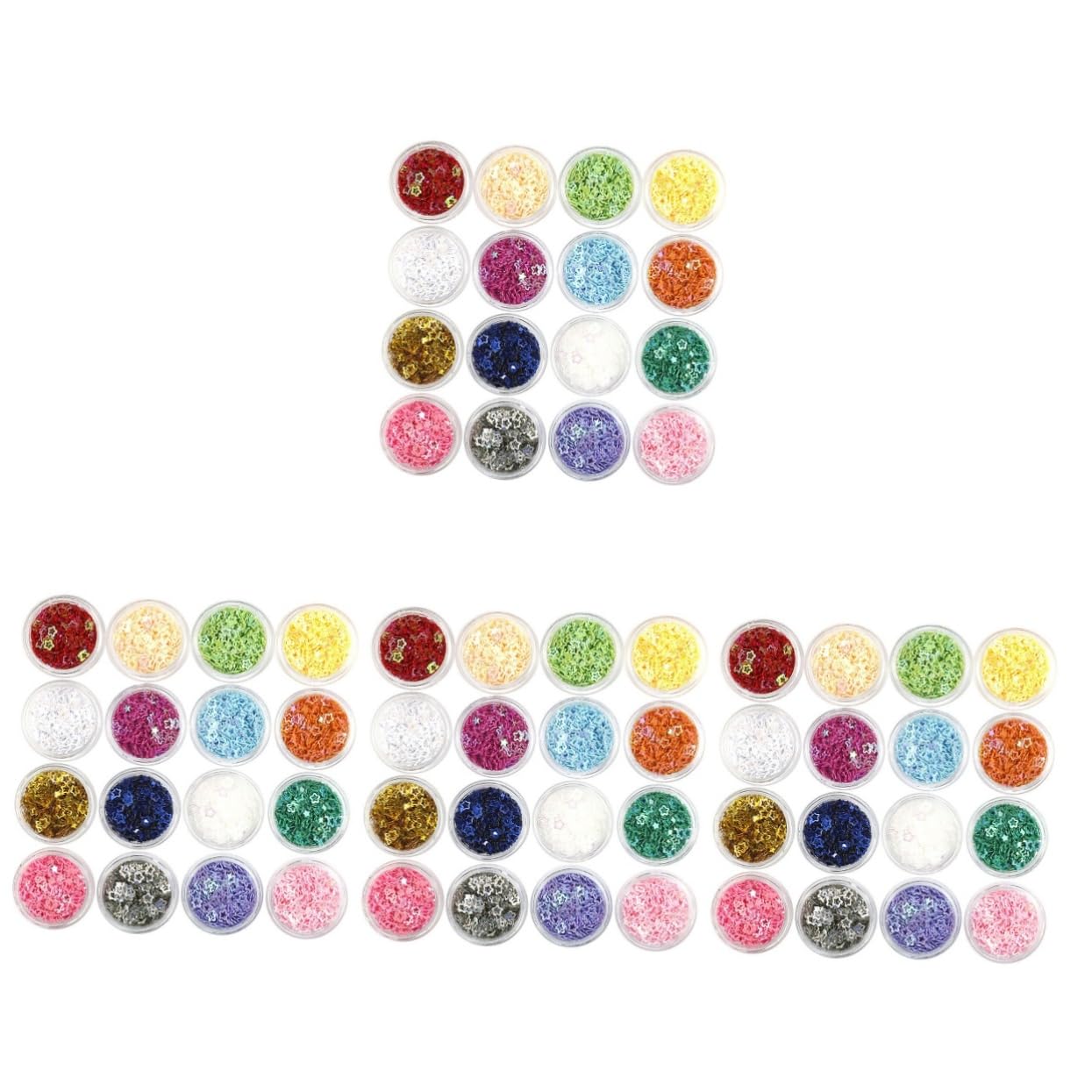FOMIYES 4 Set Decorazioni Per Unghie Glitterate A Forma Di Stella A Cinque Punte Per Nail Art Decorazione Per Nail Art Eleganti Paillettes Per Unghie Affascinanti Paillettes Per 16box*4