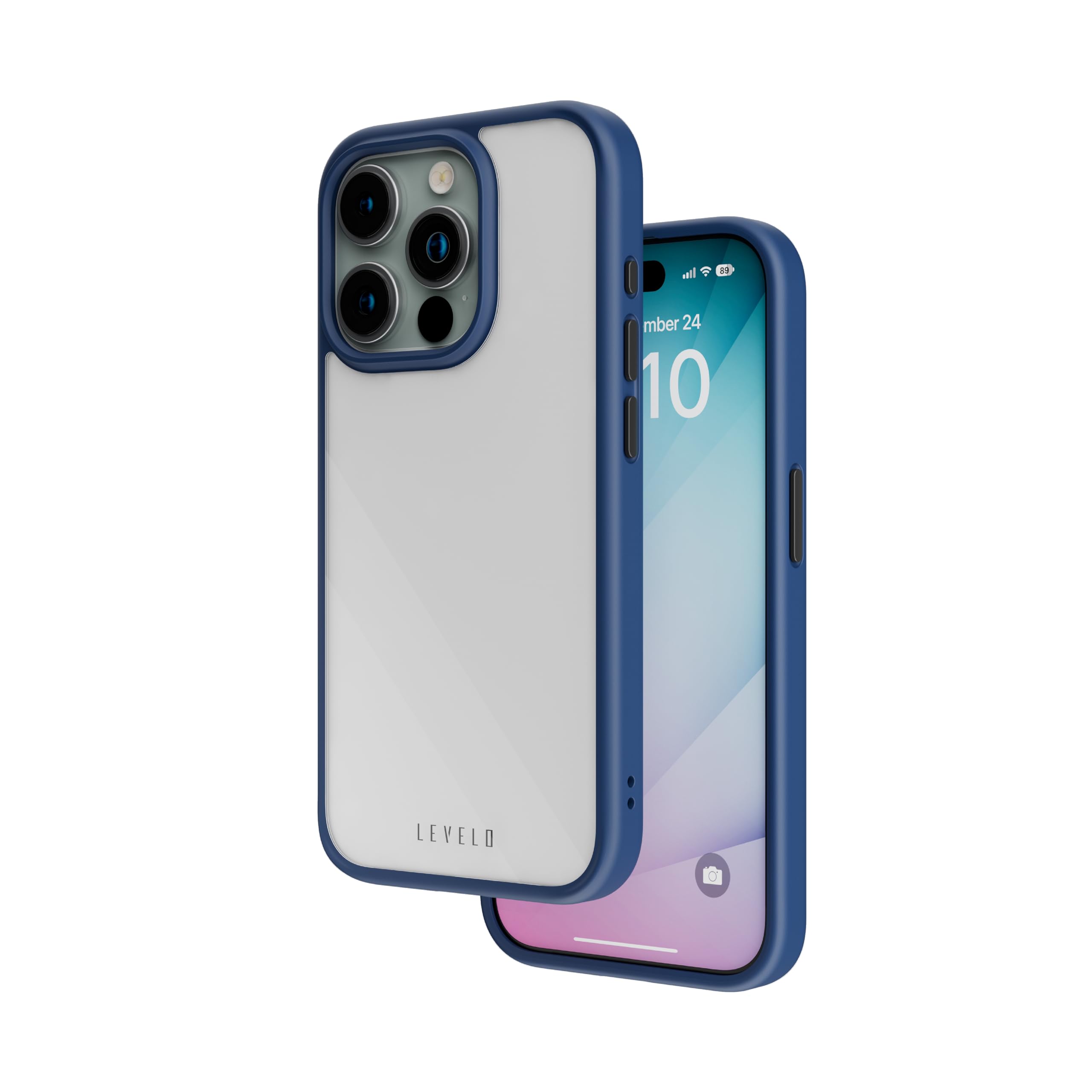 Levelo Solo Case For iPhone 15 Pro Max (Deep Blue)