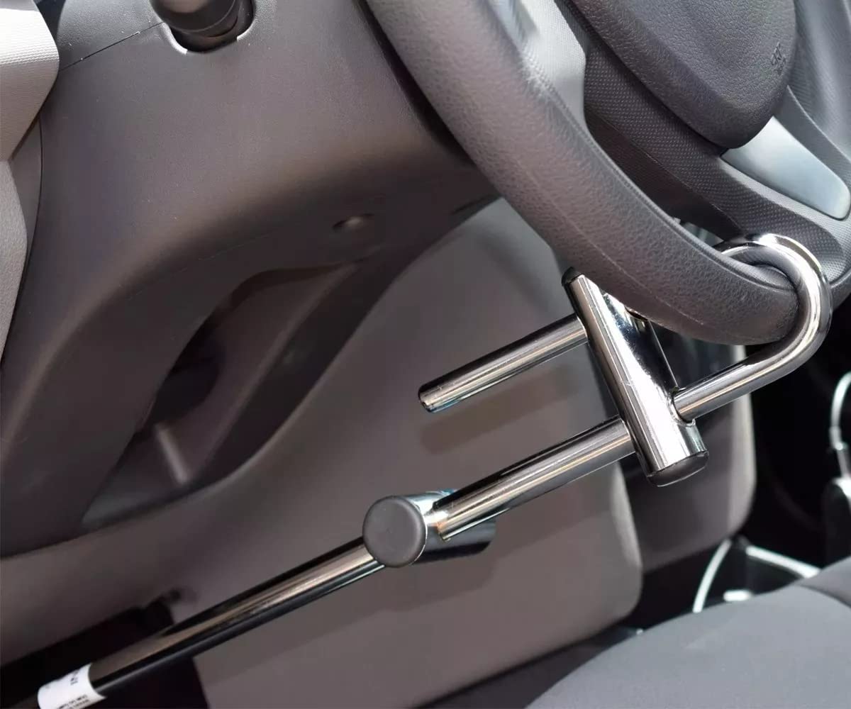 Tranca Trava Carros Volante Pedal Carro Anti Furto Segurança Aço Puro ...
