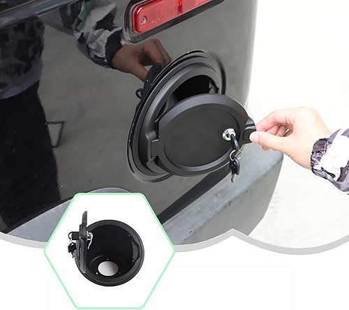 Miniatura 5 de Bloqueo de puerta de combustible para Hummer H2 2003-2009, accesorios exteriores, tapa de depósito de gasolina Billet con bloqueo de puerta de