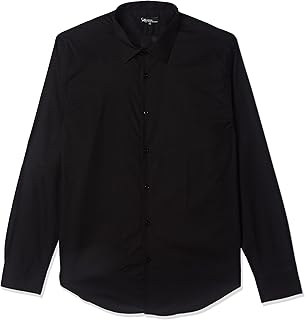 قميص كلاسيكي بقصة عادية وأزرار إغلاق للرجال من اندورا