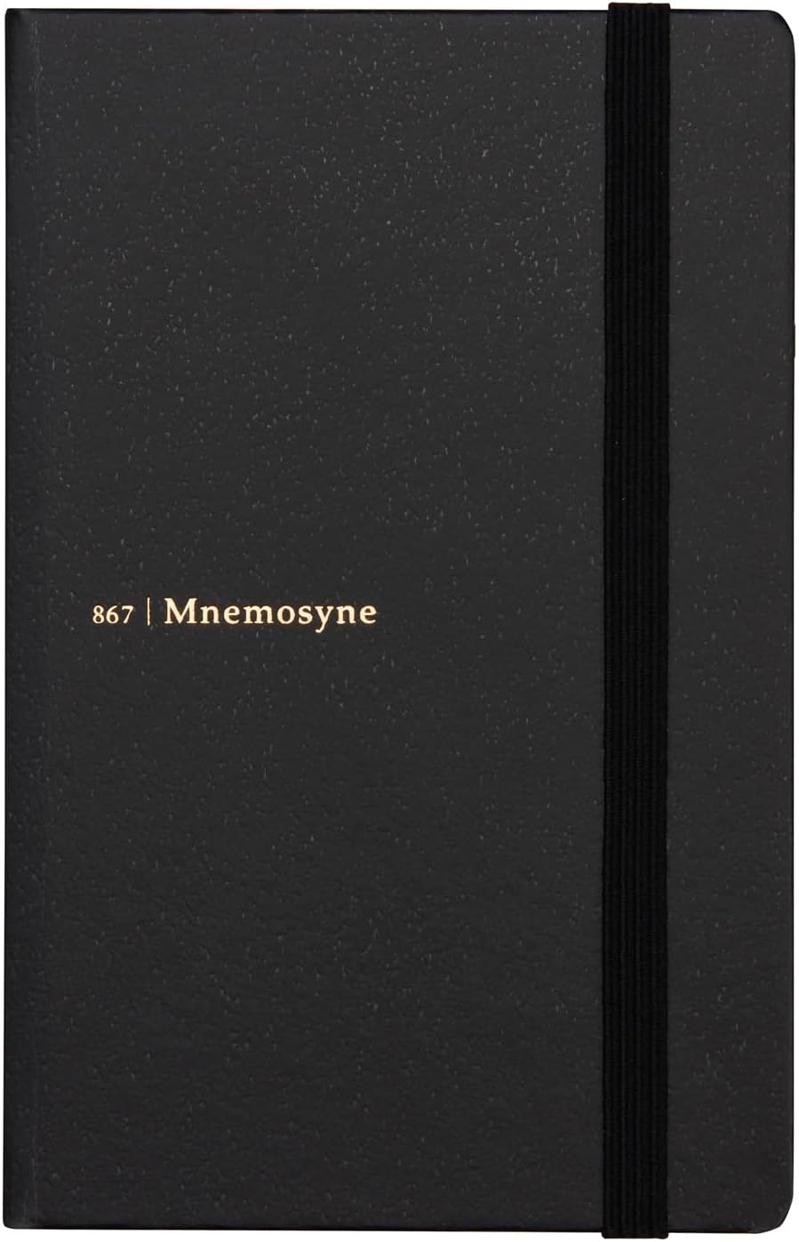 Maruman Mnemosyne Lined Journal- A6, 5.71" x 3.74", 80 Sheets / 160 Pages, 6.5mm Narrow Ruled Notebook, Book-bound With Premium Black Hardcover, Includes Bookmark & Elastic Closure, Made in Japan