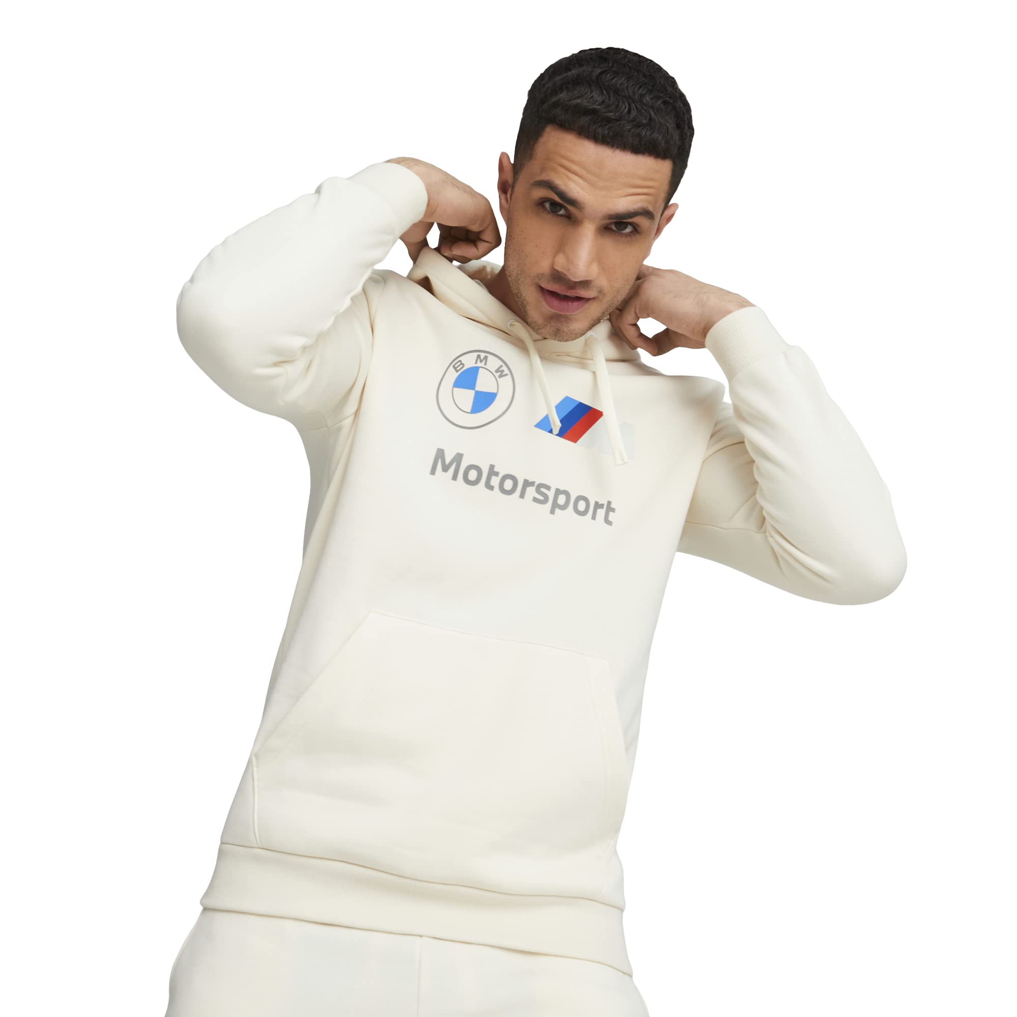 PUMAmens Bmw M Motorsport Essentials Fleece Hoodie Hooded Sweatshirt