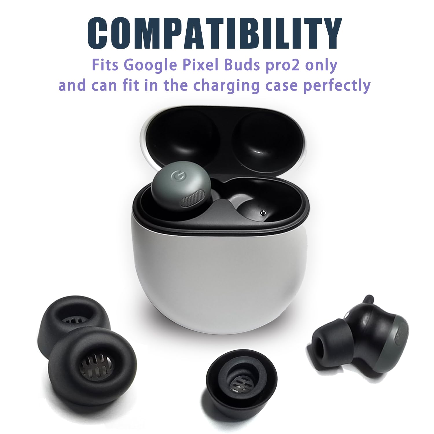 Google Pixel Buds Pro 2 グレー イヤーチップ付き Amazon | Google Pixel Buds Pro 2用イヤーチップ、交換用シリコン