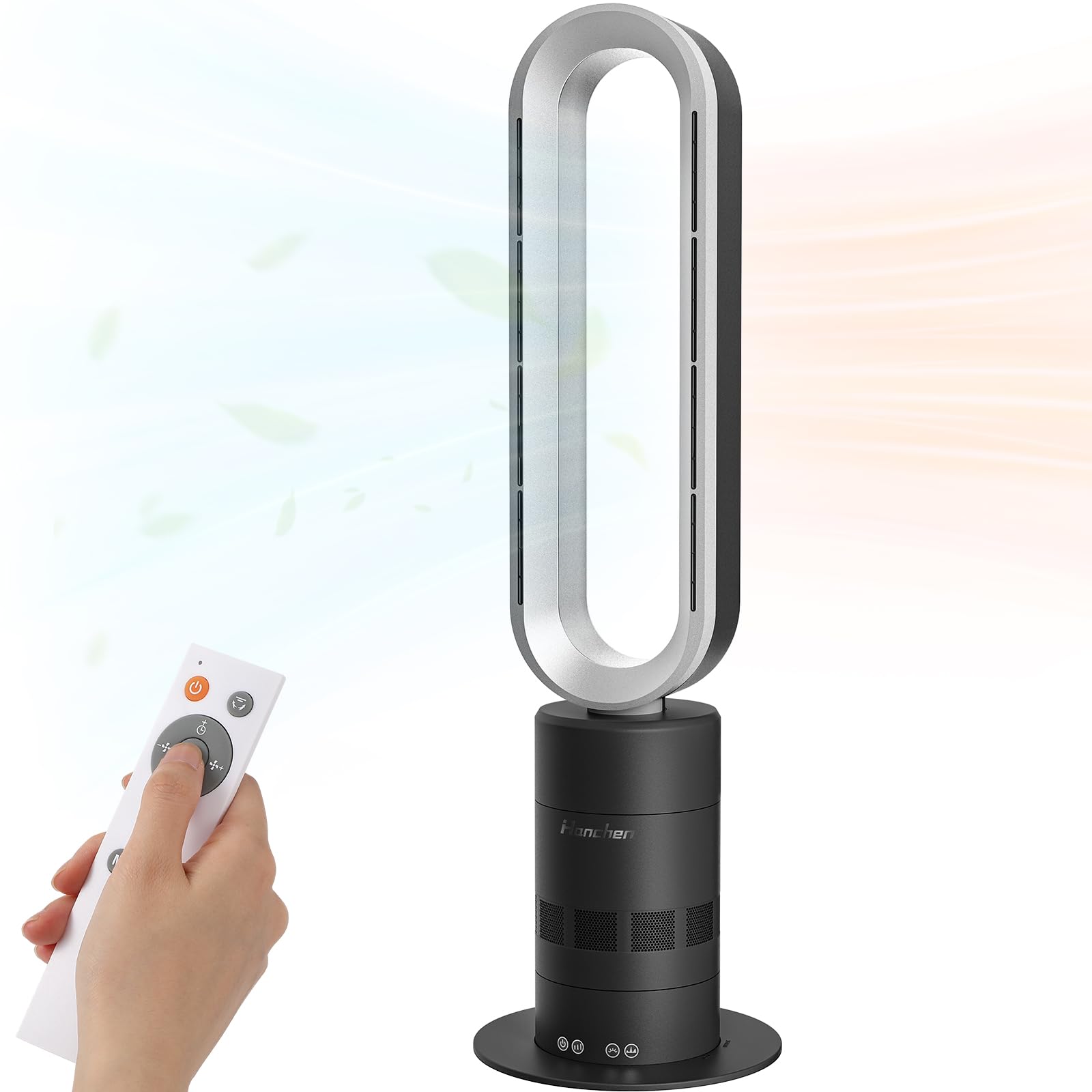 Amazon.com: Dual-Tech Bladeless Tower Fan, Ultra-Quiet DC Motor, 2