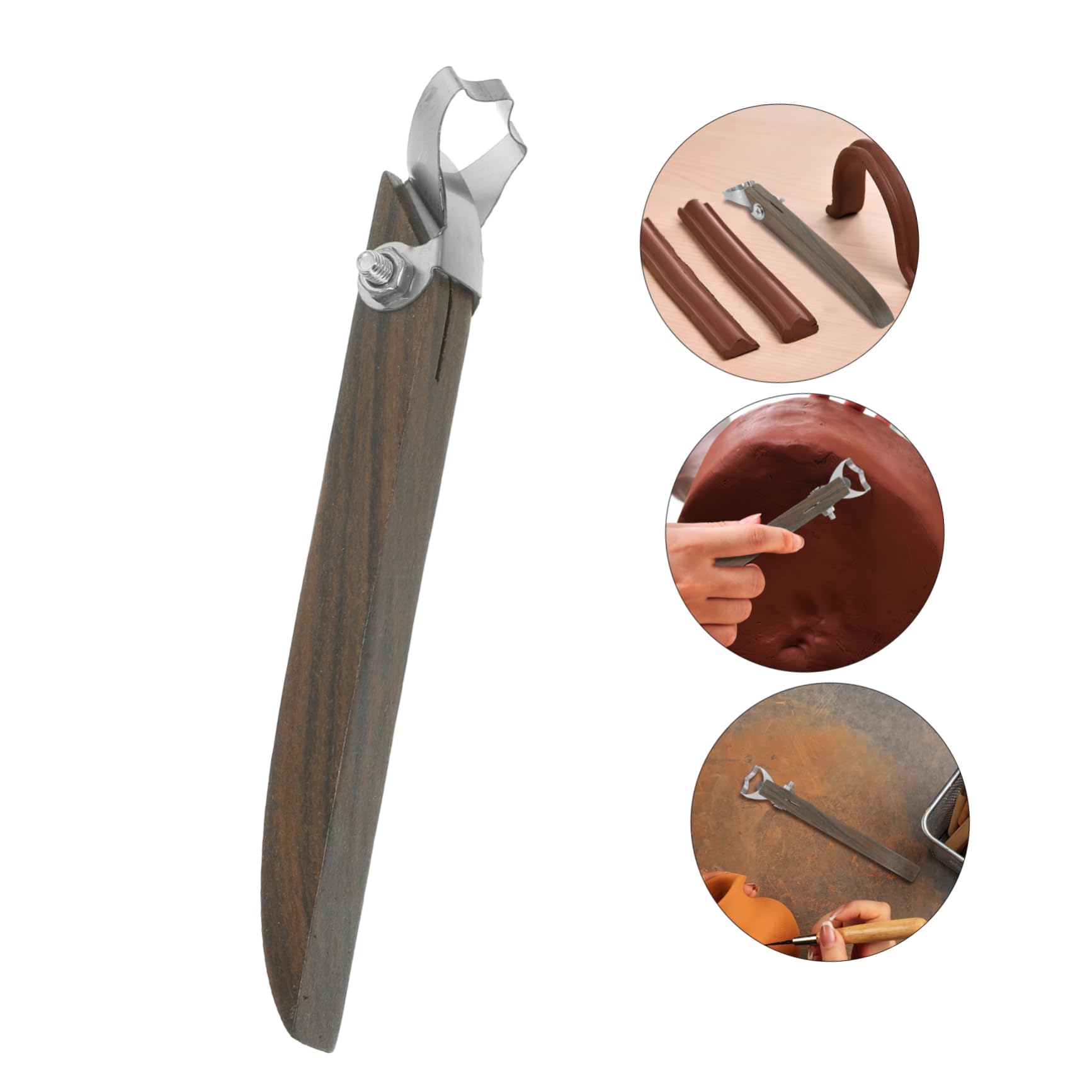 Angoily 3 Piezas Herramienta para Modelar con Mango Ergonómico Resistente y Ligera Moldeador y Esculpidor para Arcilla de Secado al Aire para Principiantes y Profesionales Manualidades