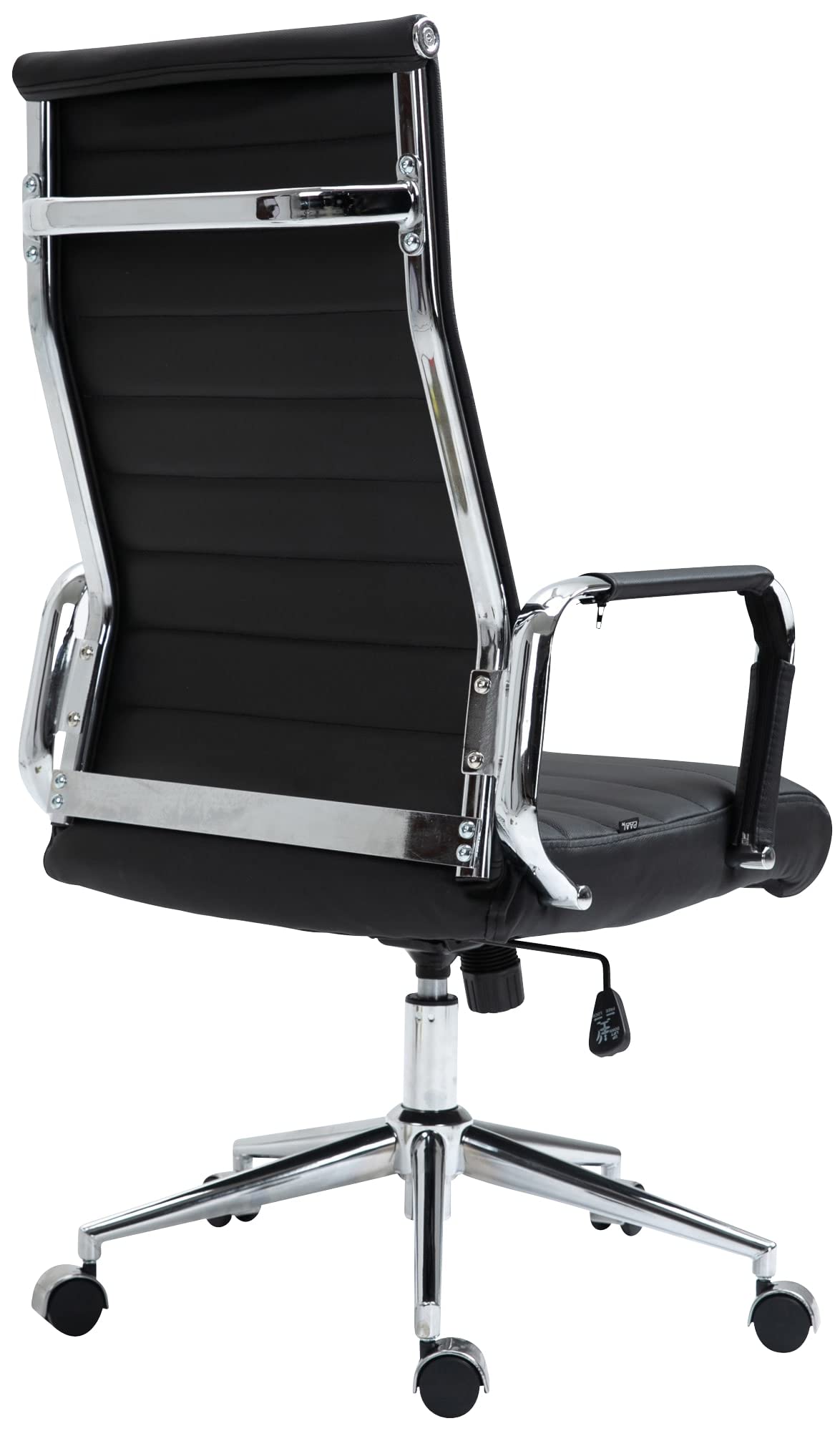CLP Silla de Oficina ergonómica Kolumbus de Cuero auténtico, Silla de Escritorio Regulable en Altura, Capacidad de Carga hasta 150 kg Color:Negro