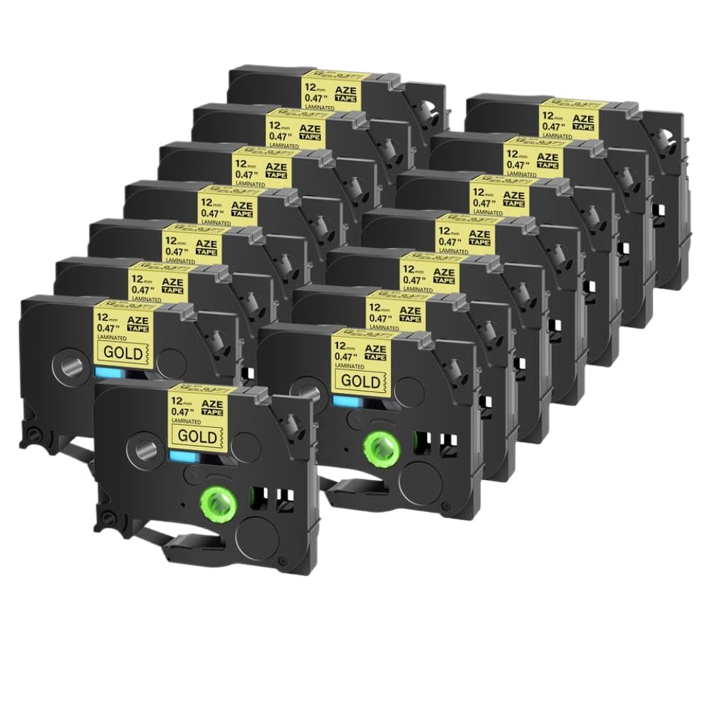 Nastro per etichette da 15 pezzi 6/9/12/18 mm nero compatibile con etichette laminate standard TZe-831 PT-1010