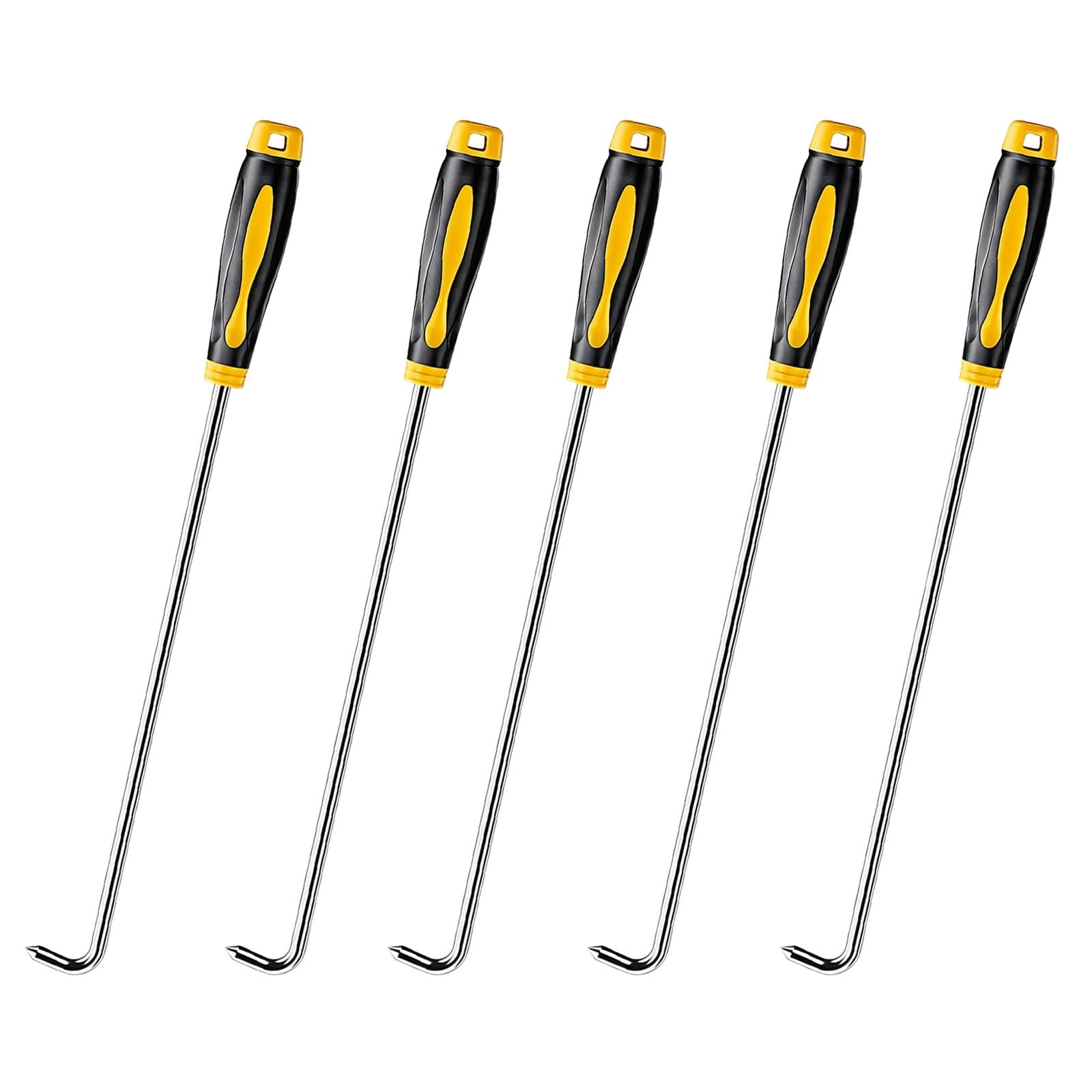 Gancho en J de Acero Inoxidable, Eje de 5/16 pulg. | Palanca de elevación con mango antideslizante, varilla de acero inoxidable pulido, punta curva(5pcs)