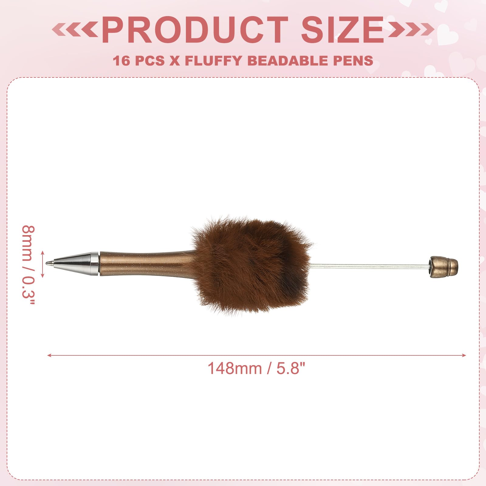 PATIKIL 16Pcs Fluffy Beadable Pens - Image 2