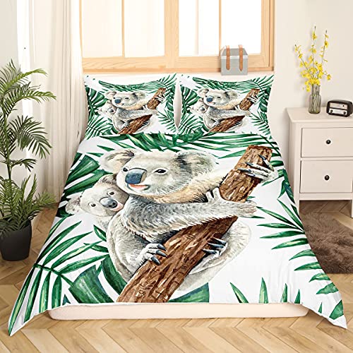 Homewish Koala Bettbezug Palme Bettwäsche Set Karikatur Tierwelt Tier...