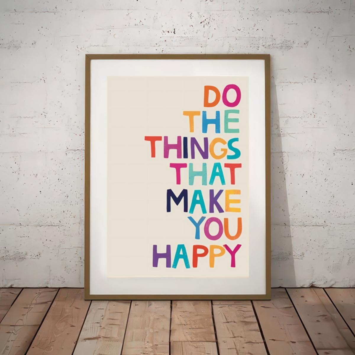 Lienzo con frase motivadora de 40x50 cm para transformar la energía de tu hogar 8