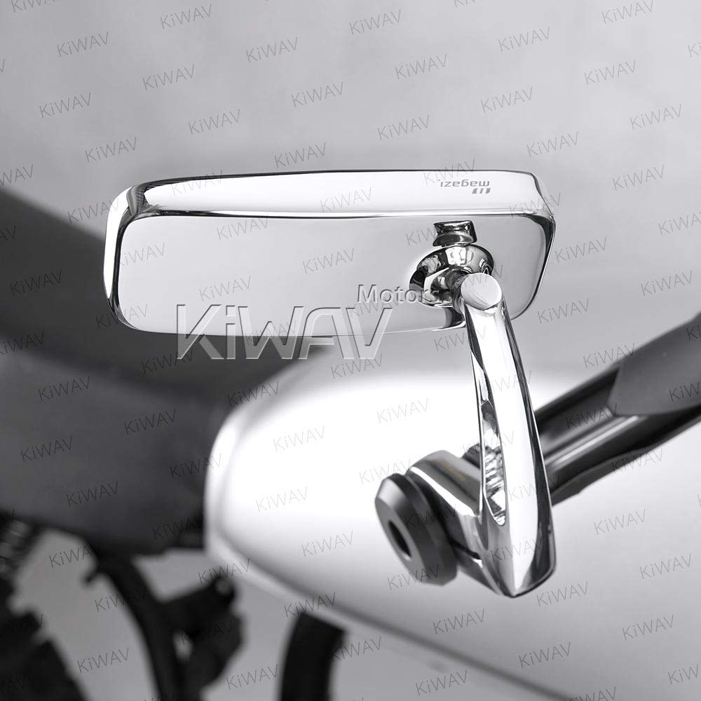 Amazon | KiWAV バイクミラー バーエンドミラー クラシック クロム 6mm