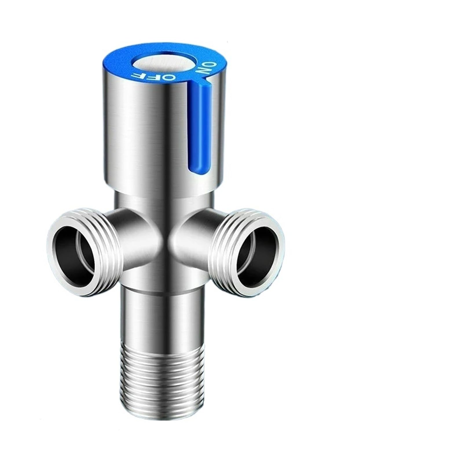 Bvhisehp Blue 90Degrees G1/2 Stainless Steel Triangle Valve Hot Cold Water Thread Angle Valve For Toilet Basin Water Heater