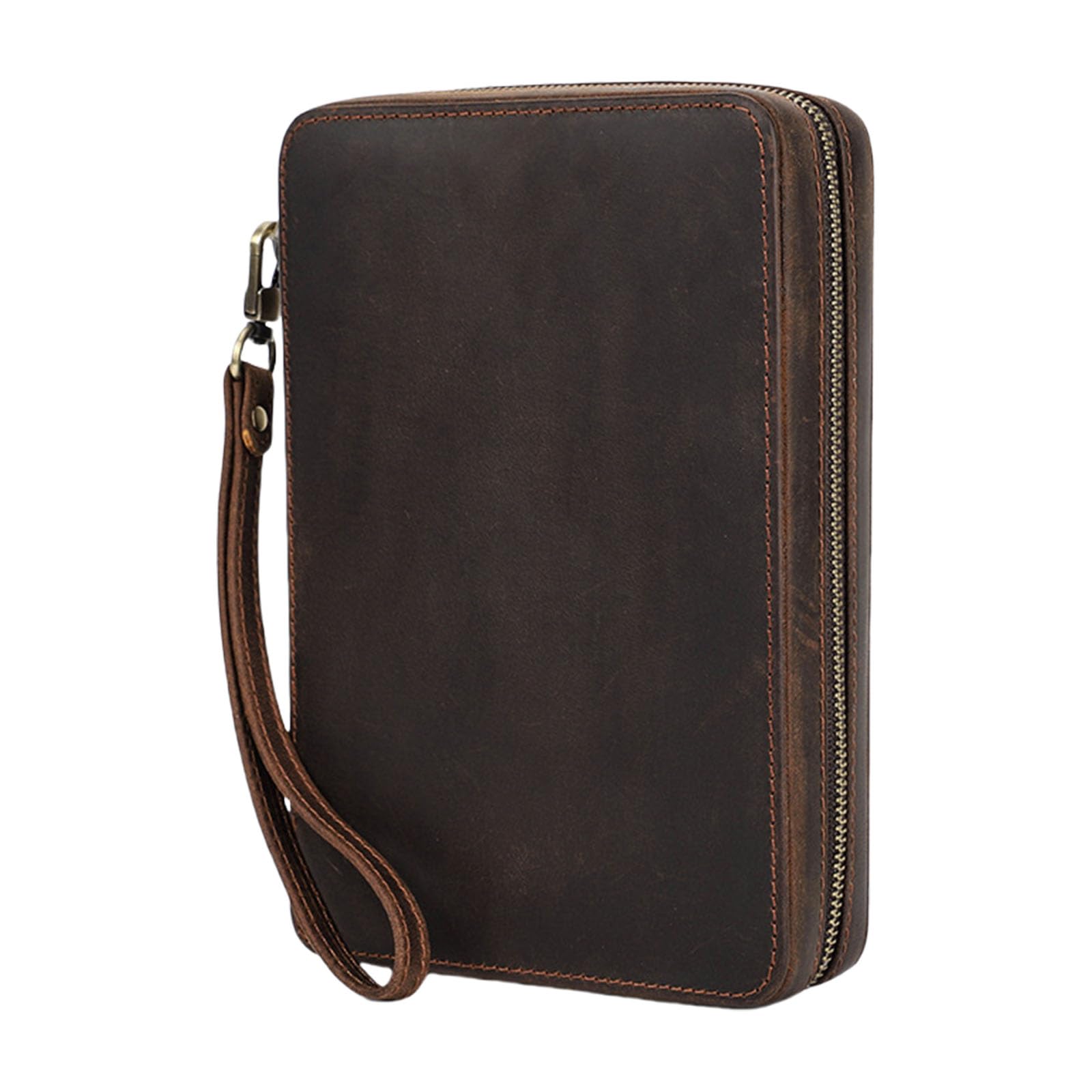 Estuche de almacenamiento de piel sintética resistente para 12 correas de reloj, correa de transporte desmontable y otras bandas de marca, funda de almacenamiento de correa de reloj