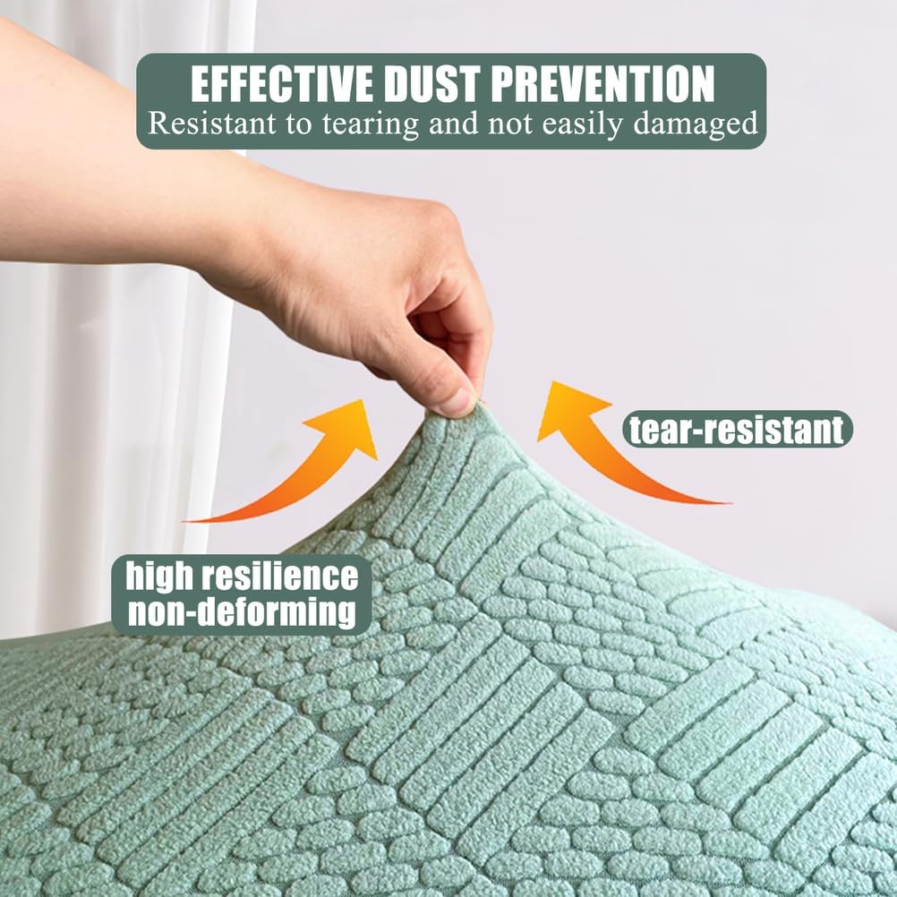 Purple,D35cm*H35cm, Ottoman Cover Round Stretch Foot Stool Cover with Elastic Bottom Knitted Elastic Fabric Ottoman Slipcover Soft Ottoman Stool Protector Cover Removable Washable