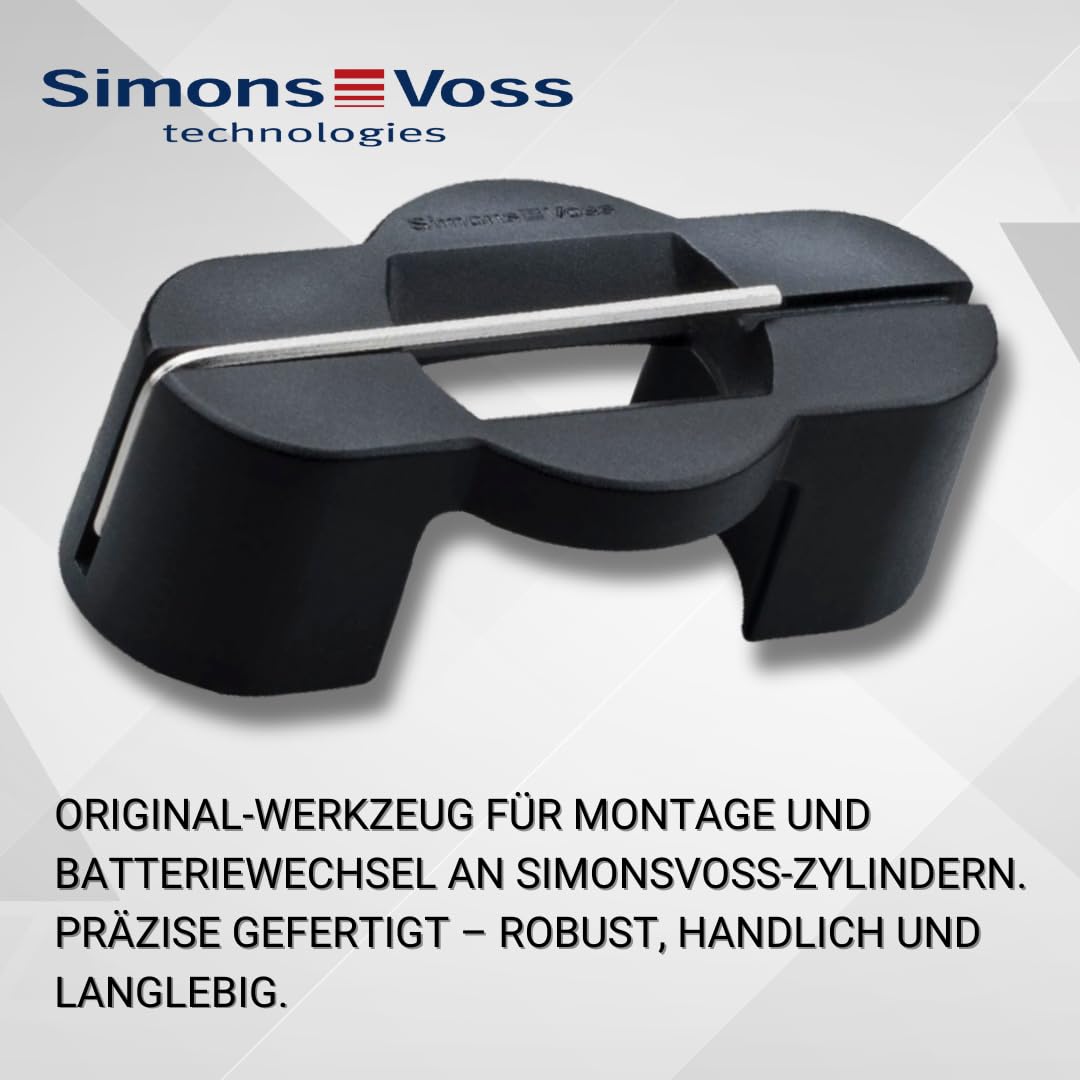 SimonsVoss Montage- und Batterieschlüssel Z5.TOOL für Digital Cylinder AX – inkl. 1,5 mm Inbusschlüssel – Werkzeug zum Abnehmen der Knaufkappe & Demontage des elektronischen Knaufs