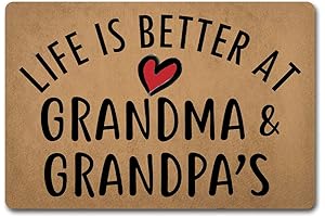 Adorable "Life is Better at Grandma and Grandpa's" Welcome Doormat