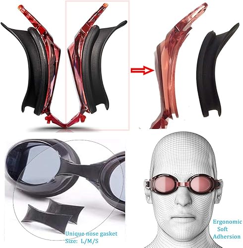 Miniatura 4 de ROER - Gafas de natación con equipo deportivo correctivo miope, sin fugas, antivaho para hombre miope, mujer y adulto