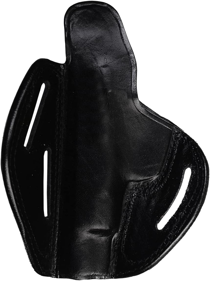 Leather Belt Holster for Ruger Mark IW/4 .22/45 Lite - Basket Weave - Premium Leather - 3 Slot Belt Loops
