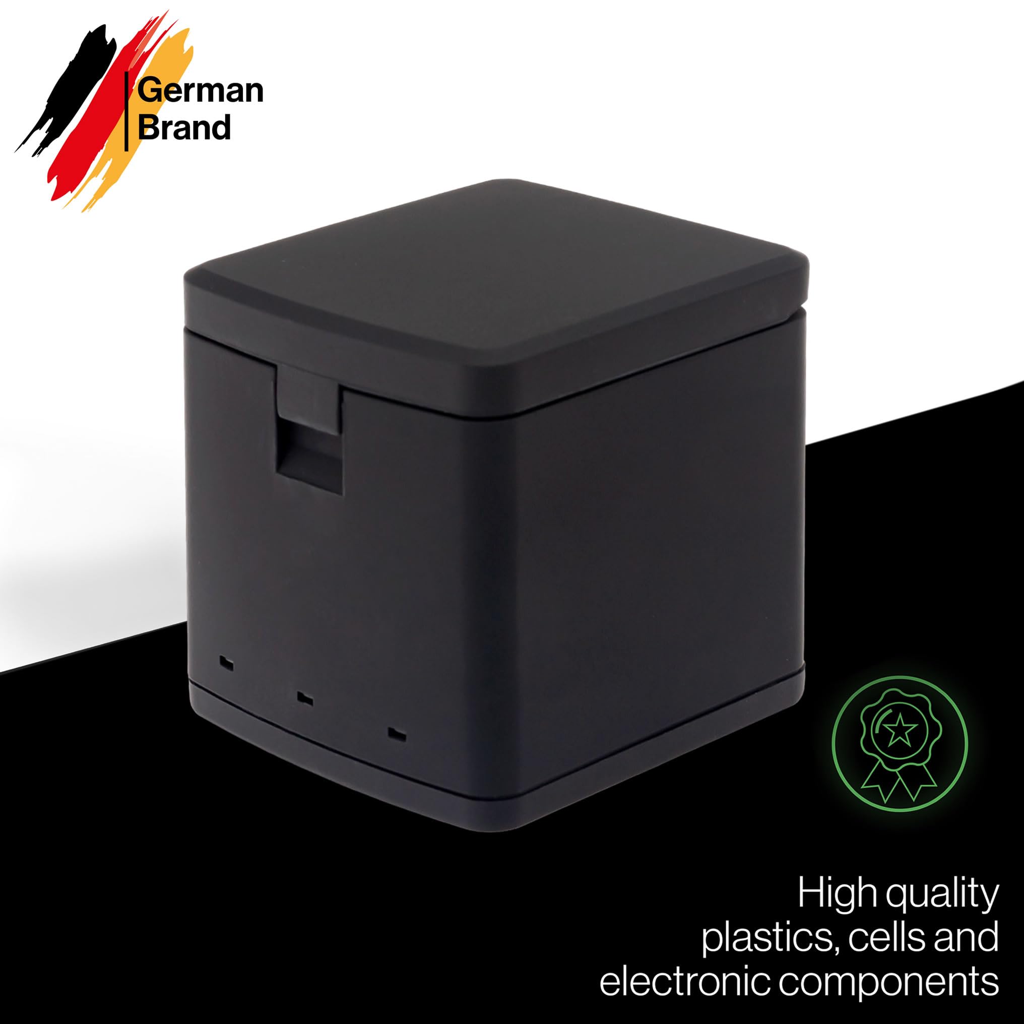 PATONA Premium Caricatore 3in1 Caricabatteria per GoPro Hero 13, AEBAT-201 | Ricarica Simultanea di 3 Batterie | Con Indicatore di Carica e Chiusura a Scatto | Compatto e Leggero | Cavo USB-C