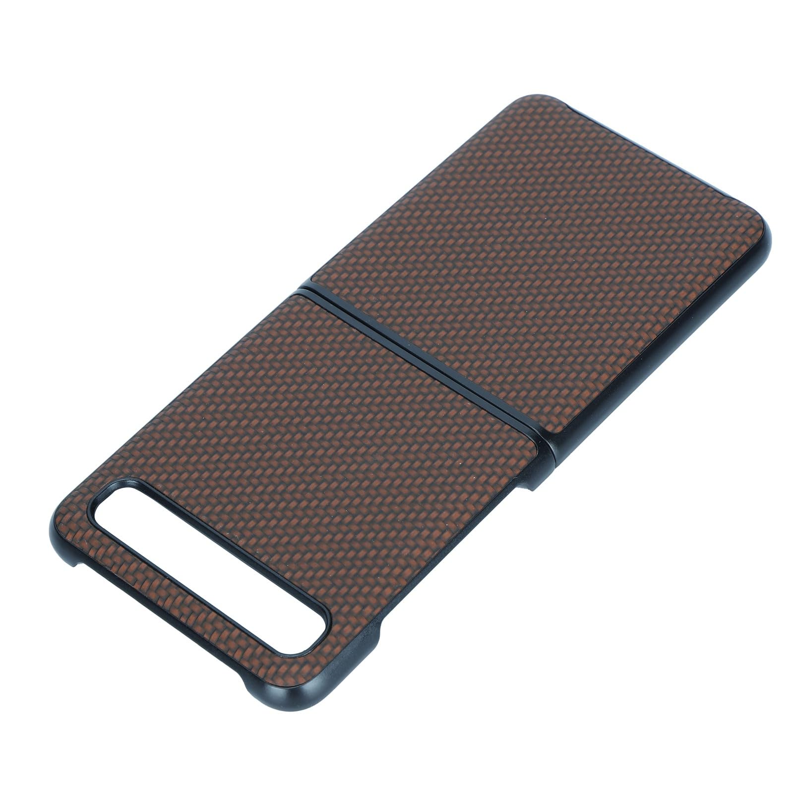 Wakects Carbon Fiber Textured Phone Case for Z Flip (BROWN)