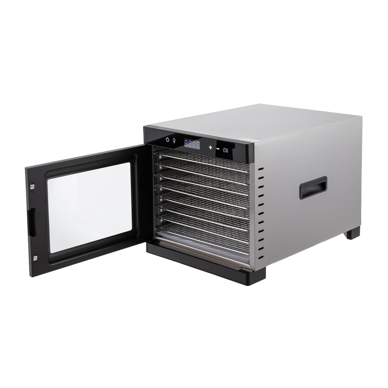 Komercyjna suszarka do żywności 8 tacek 1000 W, regulowany regulator czasowy i regulacja temperatury, suszarka ze stali nierdzewnej do suszonego mięsa, ziół, wołowiny