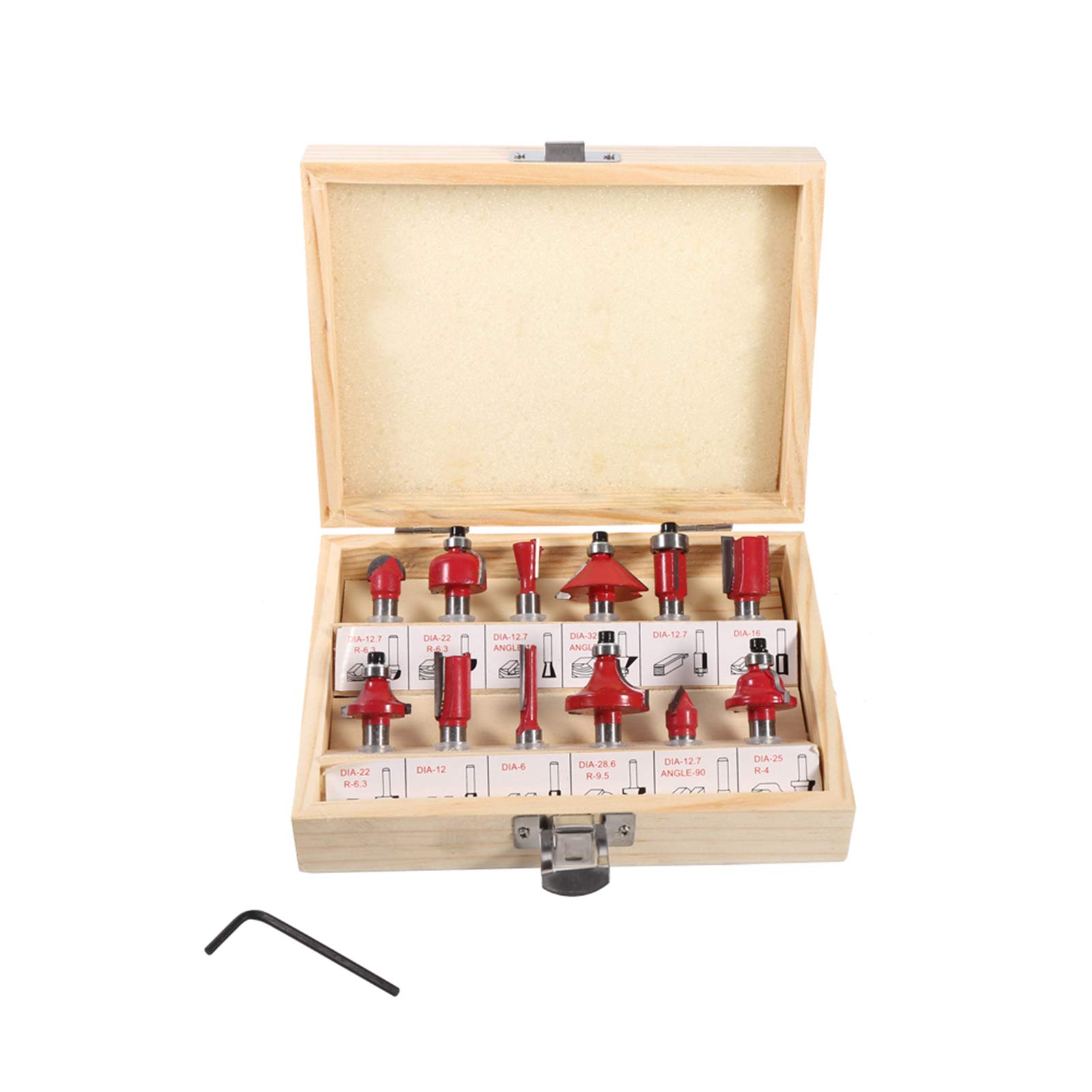 Set 3 frese per scanalatura nel legno per Dremel Trio TR673
