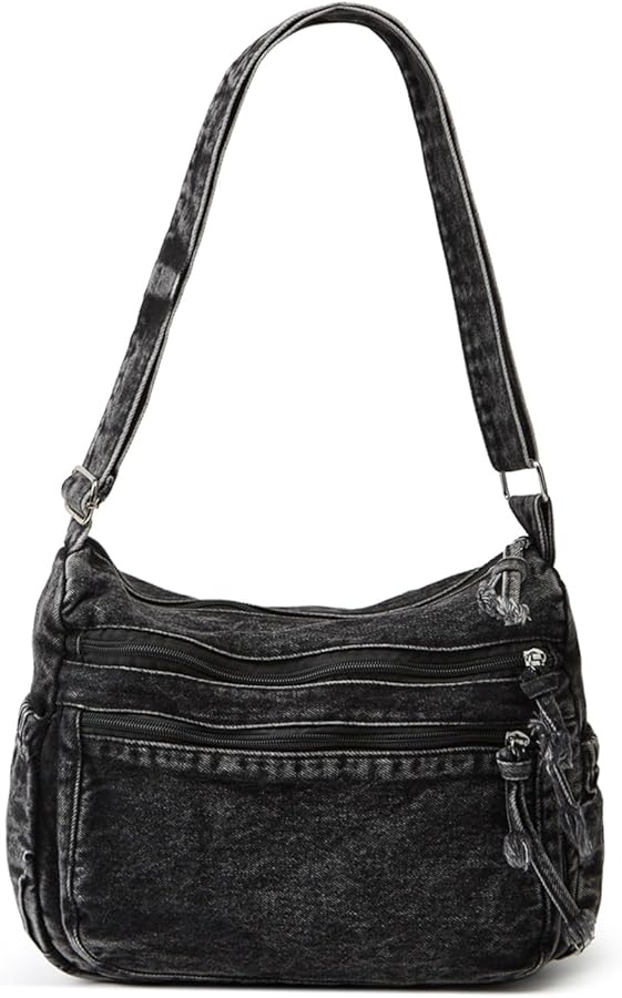 Amazon.com: Women's Retro Large Canvas Denim Shoulder Bag Denim