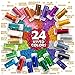 Original Stationery Glitter Shake Jars - Extra Fine Powder, 24 Multi Color Assorted Set - Works for Slime, School and Children's Projects - Perfect for Home Decorations, Face Paint, Nails (24 pcs)