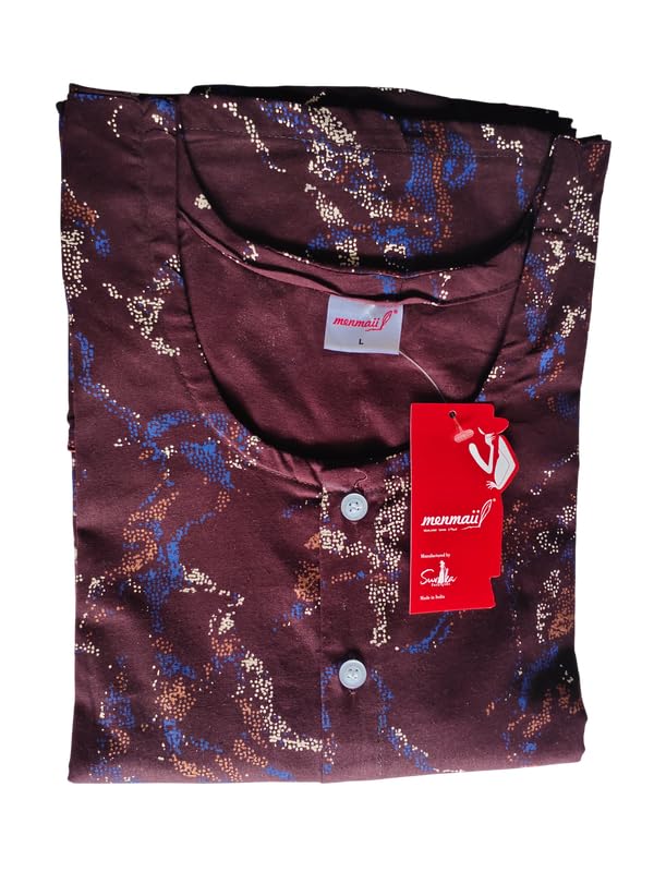 Image of MENMAII Women's [L-4XL] Full Open /Front Buttoned [a Kind of Adaptive Clothing] Multipurpose Nighty for Maternity /Pregnancy /Elderly /Patient /Feeding /Hospital Purpose Nighty Calf Length