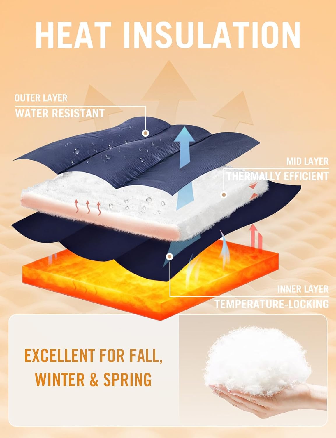 baleaf Women's Lightweight Warm Puffer Vest Running Winter Hybrid Sleeveless Quilted Water Resistant Jacket - Image 5