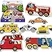 PAPERKIDDO 36 Piezas Puzzles de de Cartón de Colores Estilo del Vehículo Educativos Juguetes Bebes,Colorido Rompecabezas Juguetes de Inteligencia para niños 2 3 4 años