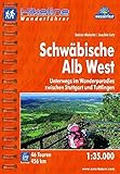 Hikeline Wanderführer Schwäbische Alb West 1 : 35 000, wasserfest und reißfest, GPS zum Download