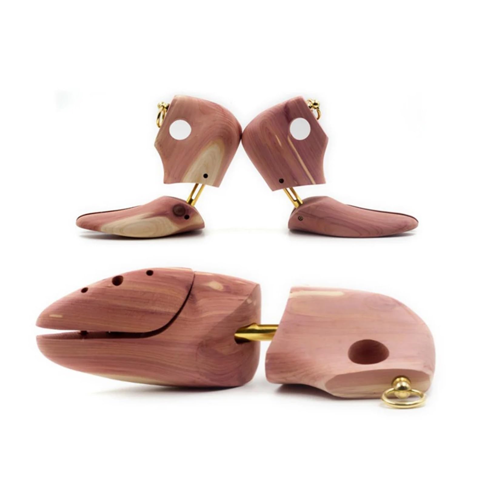 1 par de moldeadores de Zapatos Ajustables de Madera roja for Hombre, Soporte for árbol de Zapatos, Dispositivo expansor de Botas Adecuado para Botas O Zapatillas De Deporte(EU 41 42)