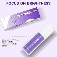 Vista 8 de Pasta de dientes morada para blanquear los dientes, pasta de dientes morada, pasta de dientes morada, blanqueamiento de dientes púrpura, eliminación