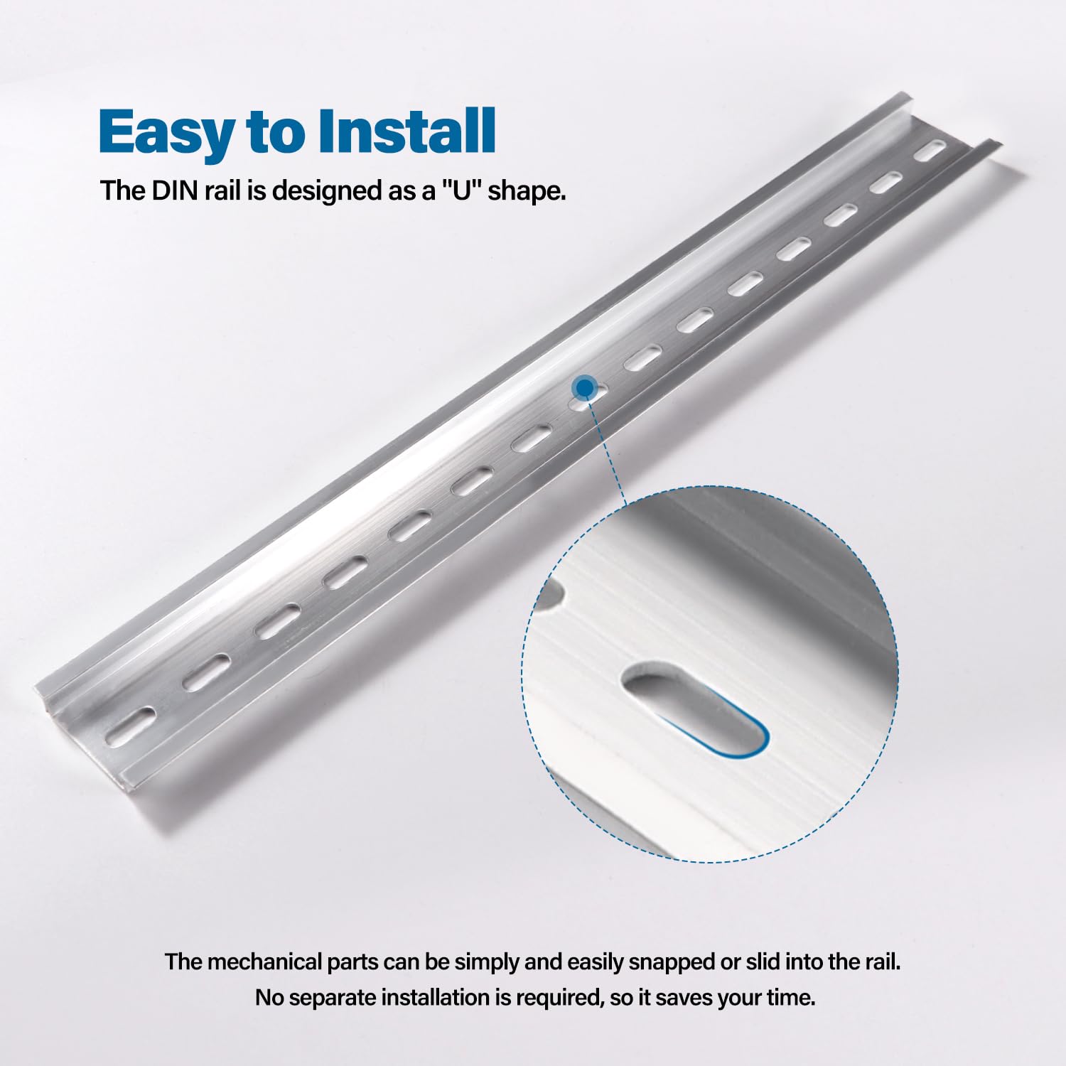 Guide DIN In Metallo 100/200/300mm - Set 6 Pezzi Con Viti Per Installazione Apparecchiature Elettriche - Foto 3