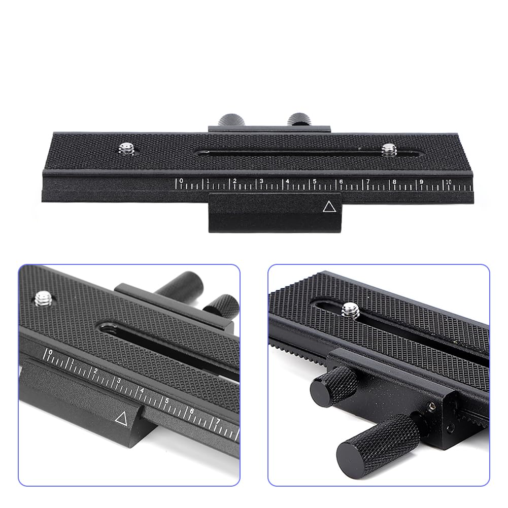 Amazon | 金属製カメラ レール スライダー、Pro 2 ウェイ マクロ