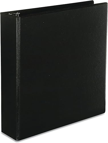 Miniatura 5 de Universal Carpeta inclinada con anillas en D, 3 anillas, capacidad de 2 pulgadas, 11 x 8.5 pulgadas, color negro