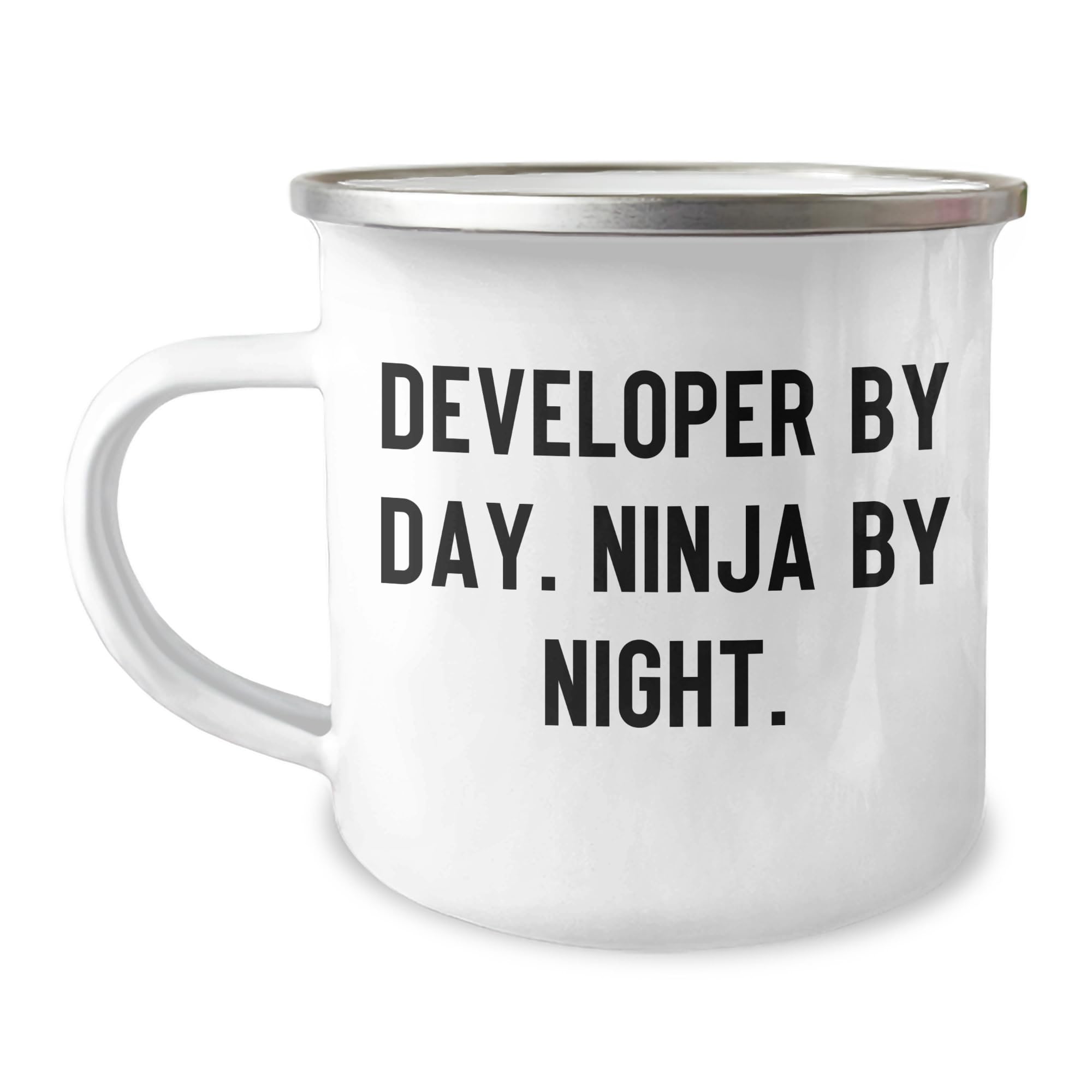 Developer Gifts for Christmas Unique Presents By Day. Ninja By Night. Camping Mug, Developer Mugs, Funny Quote Gifts from Family, Christmas Unique Gifts for Developer