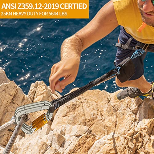 Sob Carabiner Caribeener Clips Heavy Duty Large Alloy Steel D Ring Shape Locking Carabiner For Hammock,Keychain,Outdoor,Camping,Hiking,Dog Leash Harness #TOP1