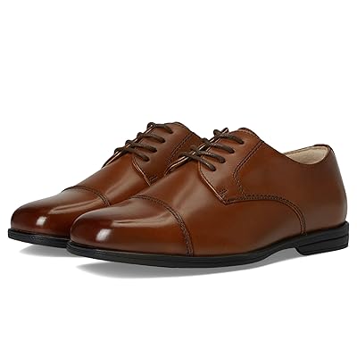Florsheim Kids Reveal Cap Toe Ox, Jr. (Toddler/Little Kid/Big Kid) Boys Shoes Cognac