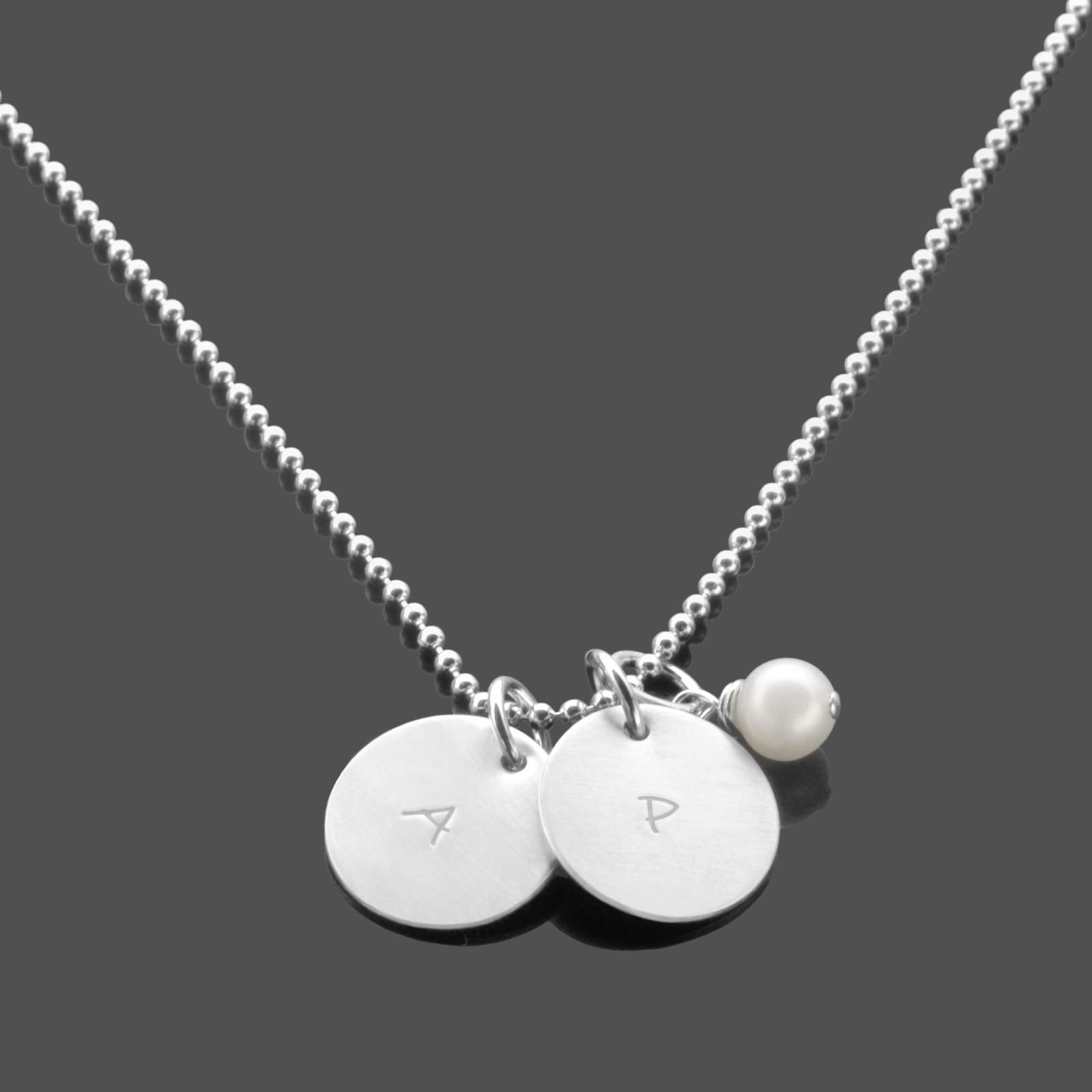 Kette mit Gravur INITIALS 925 Silber Kette mit Gravur Initialen Partnerkette