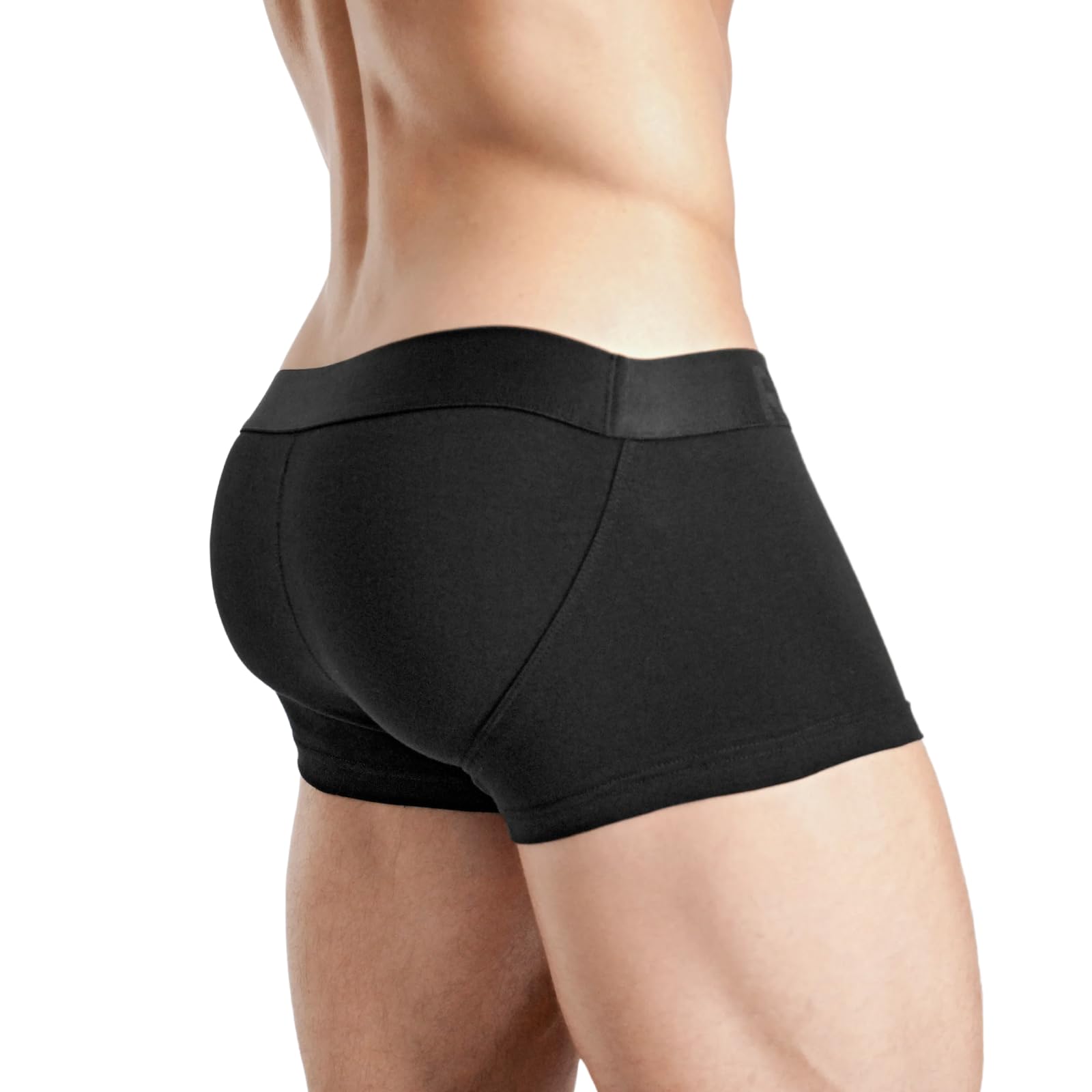 Rounderbum | Mens Underwear – Lift Jock Strap | Jockstraps for Men - Jock Brief | Push Up Effect – Butt Lifting Shapewear, Black Lift Trunk, XL
