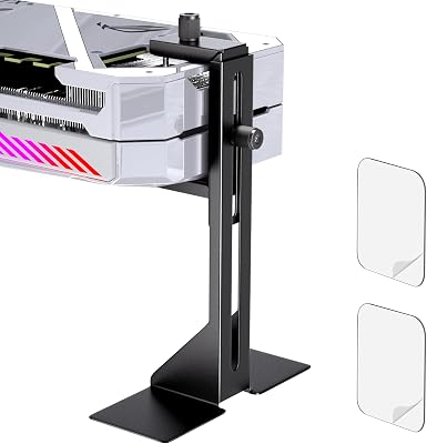 GPU Support Bracket, Graphics Card Support, GPU Brace, Video Card Holder Bracket with Bottom Adhesive, GPU Stand, Adjustable Anti Sag GPU Stand 35-120mm, Support GPU 4090 Thickness Support up to 75mm