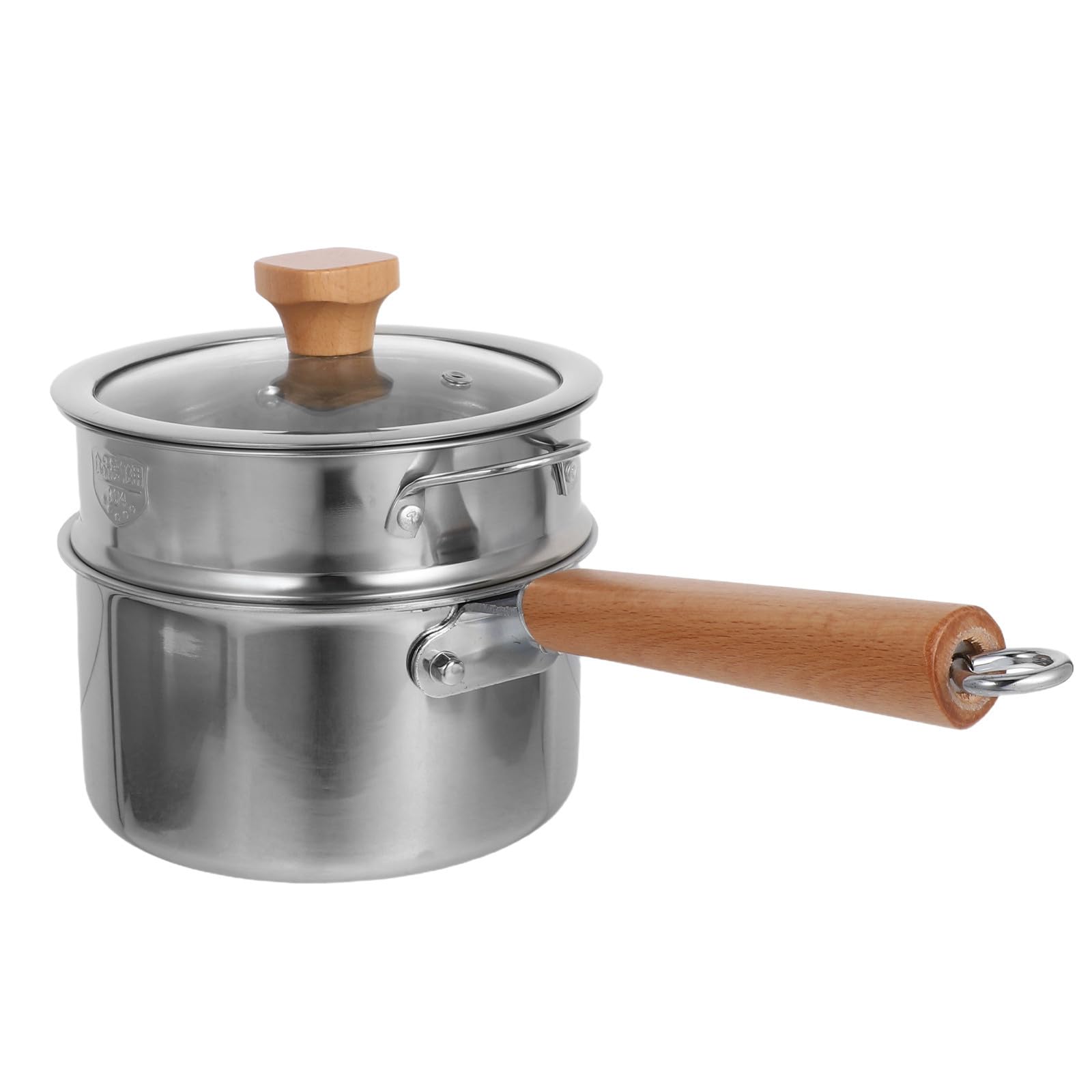 Zerodeko Pentola in Acciaio Inox Piccola per Latte e Pappe, Argento