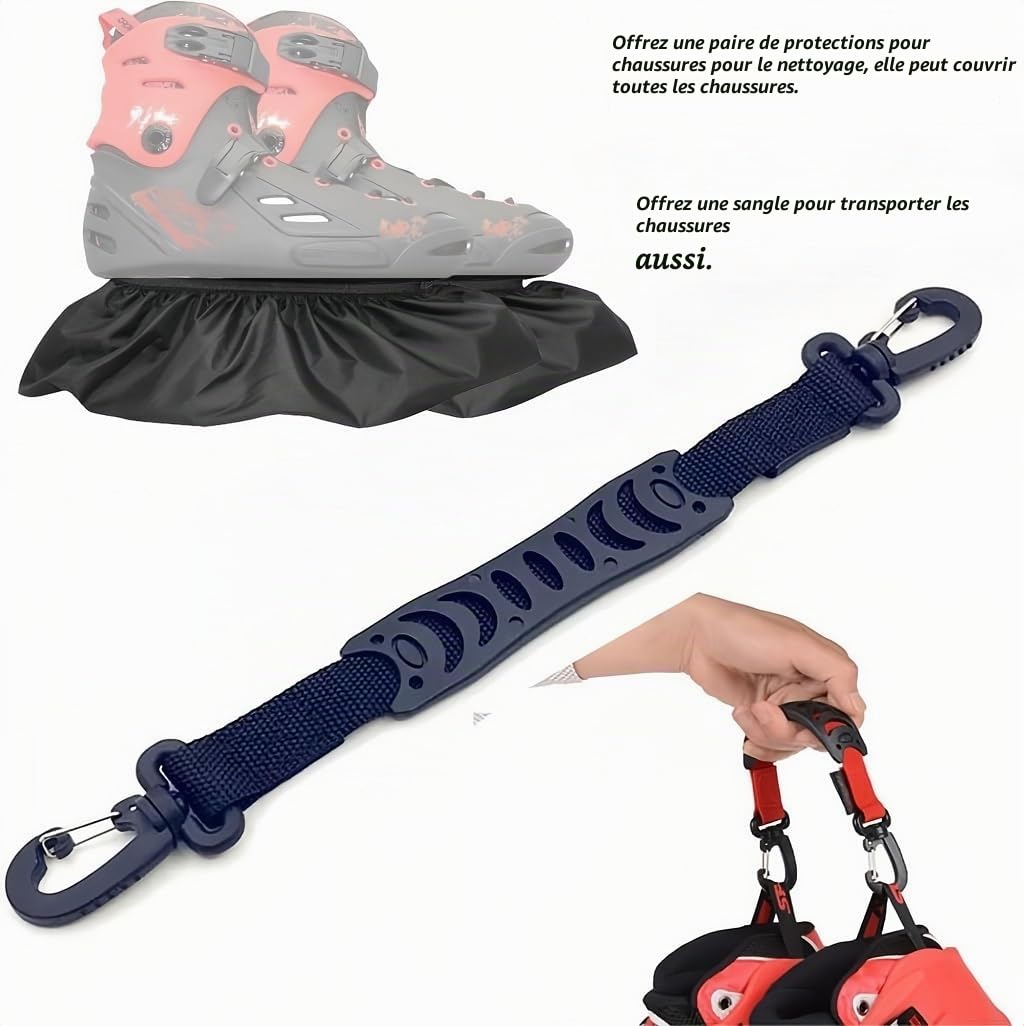 ZBH1985 Sac à Dos à roulettes à Compartiments Multiples - Rangement extérieur pour Patins à roulettes en Ligne, Quad, artistiques et Chaussures de Patinage sur Glace